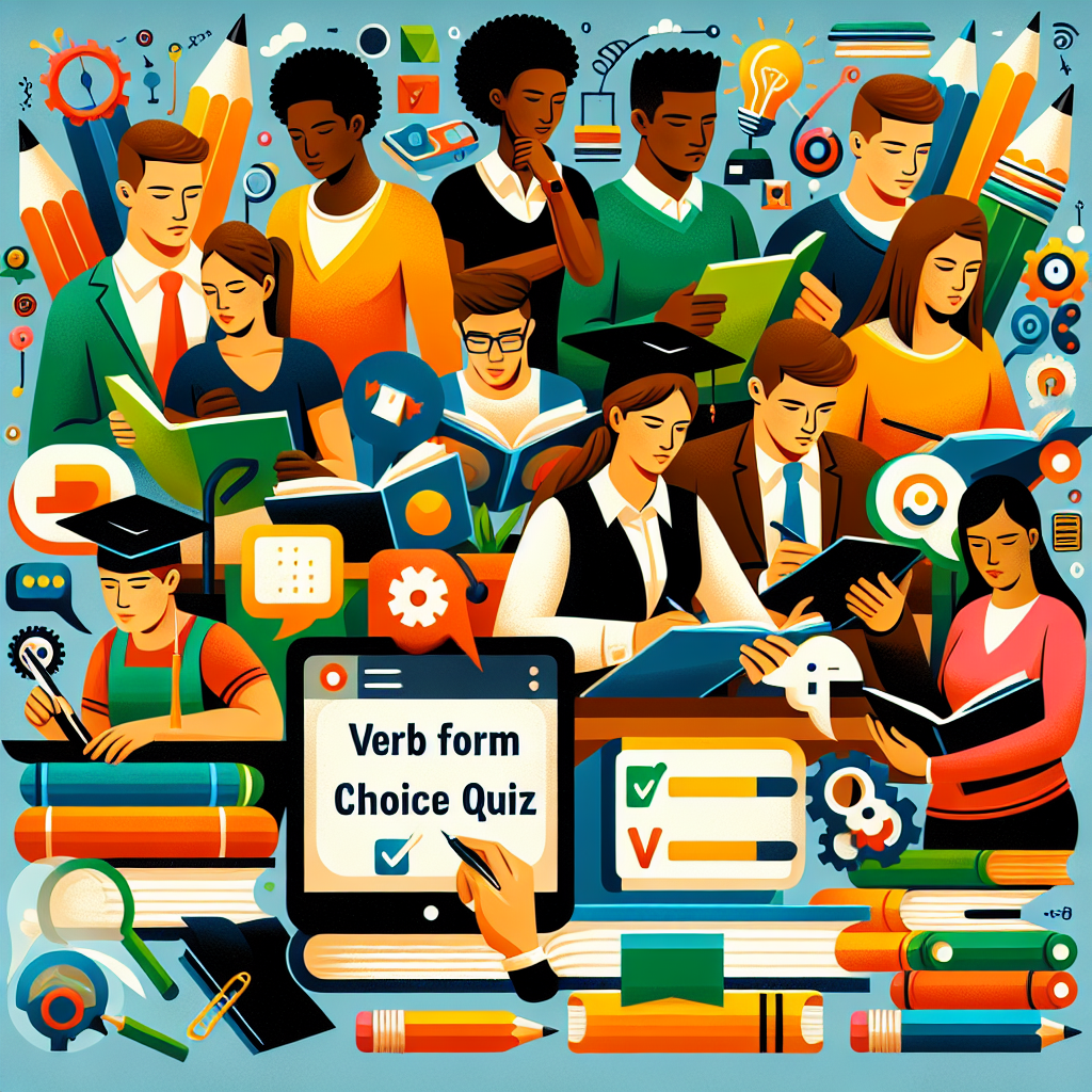 동사 형태 선택 퀴즈 – AI Quiz Theme Image